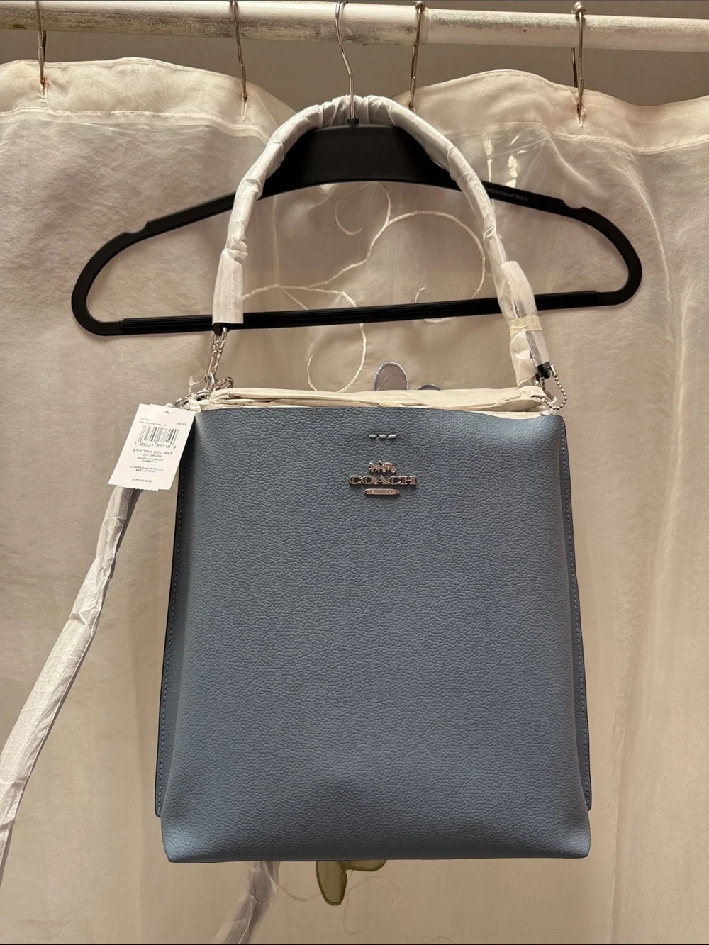 Coach Snake Trim Mollie Bucket Bag in Indigo (NWT, CC754)